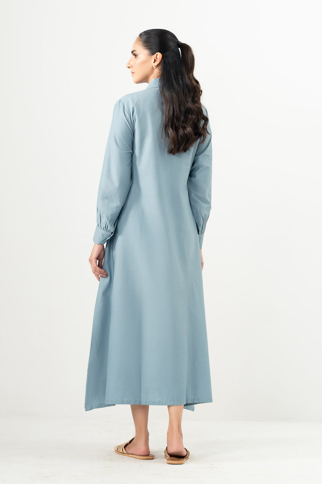 Stitched 1 Piece Embroidered Irish Cotton Viscose Long Dress