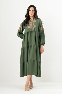 Stitched 1 Piece Embroidered Irish Long Dress