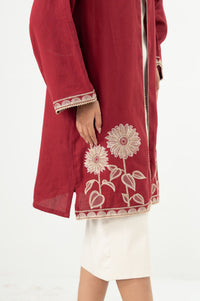Stitched 1 Piece Embroidered Cottel Jacket