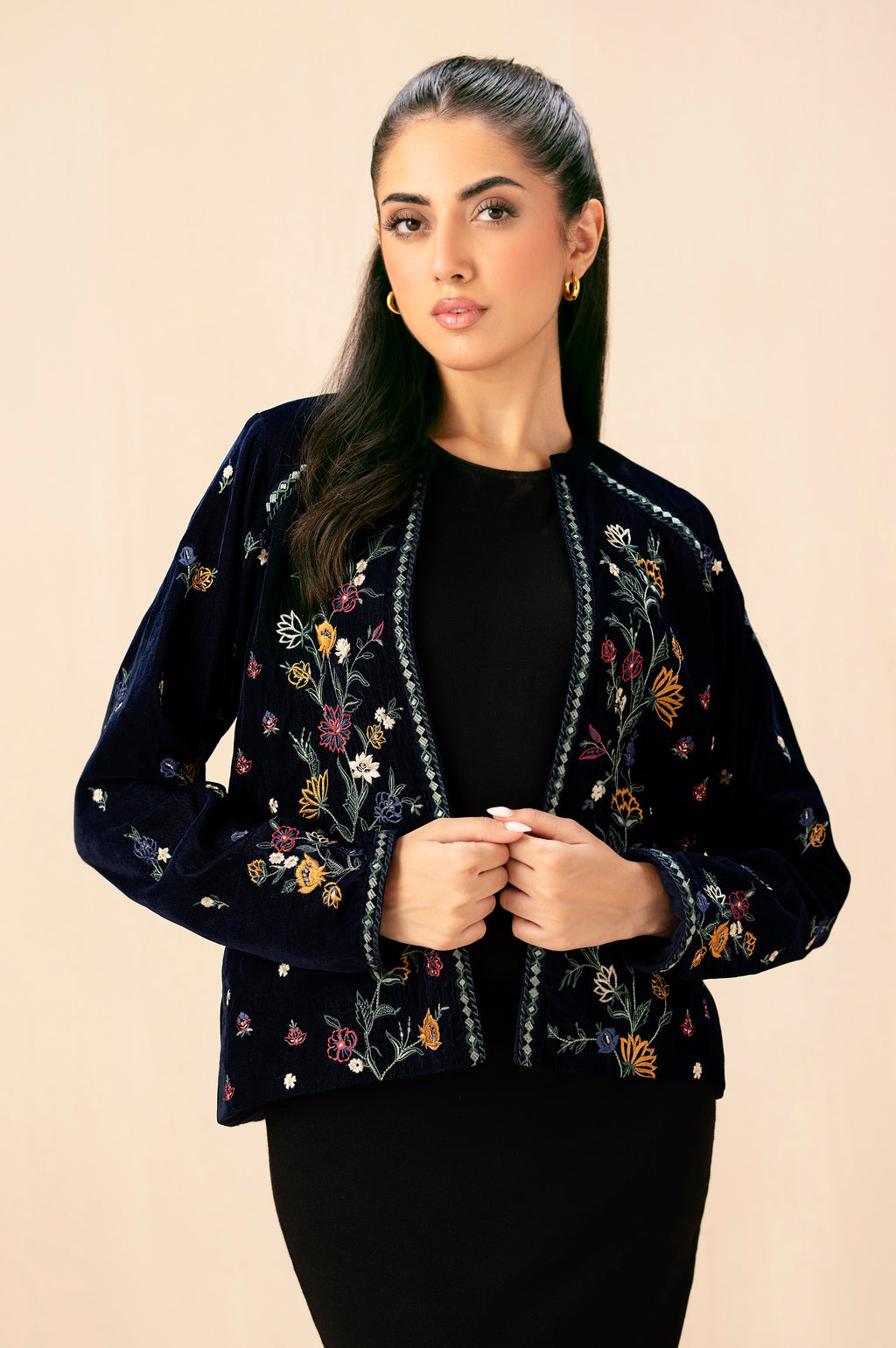 EMBROIDERED VELVET JACKET