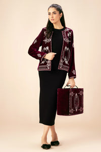 EMBROIDERED VELVET JACKET (FACTORY E-OUTLET)