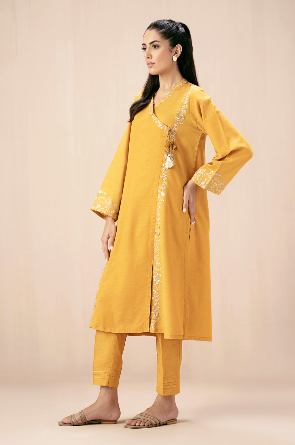 Stitched 2 Piece Embroidered Khaddar Suit
