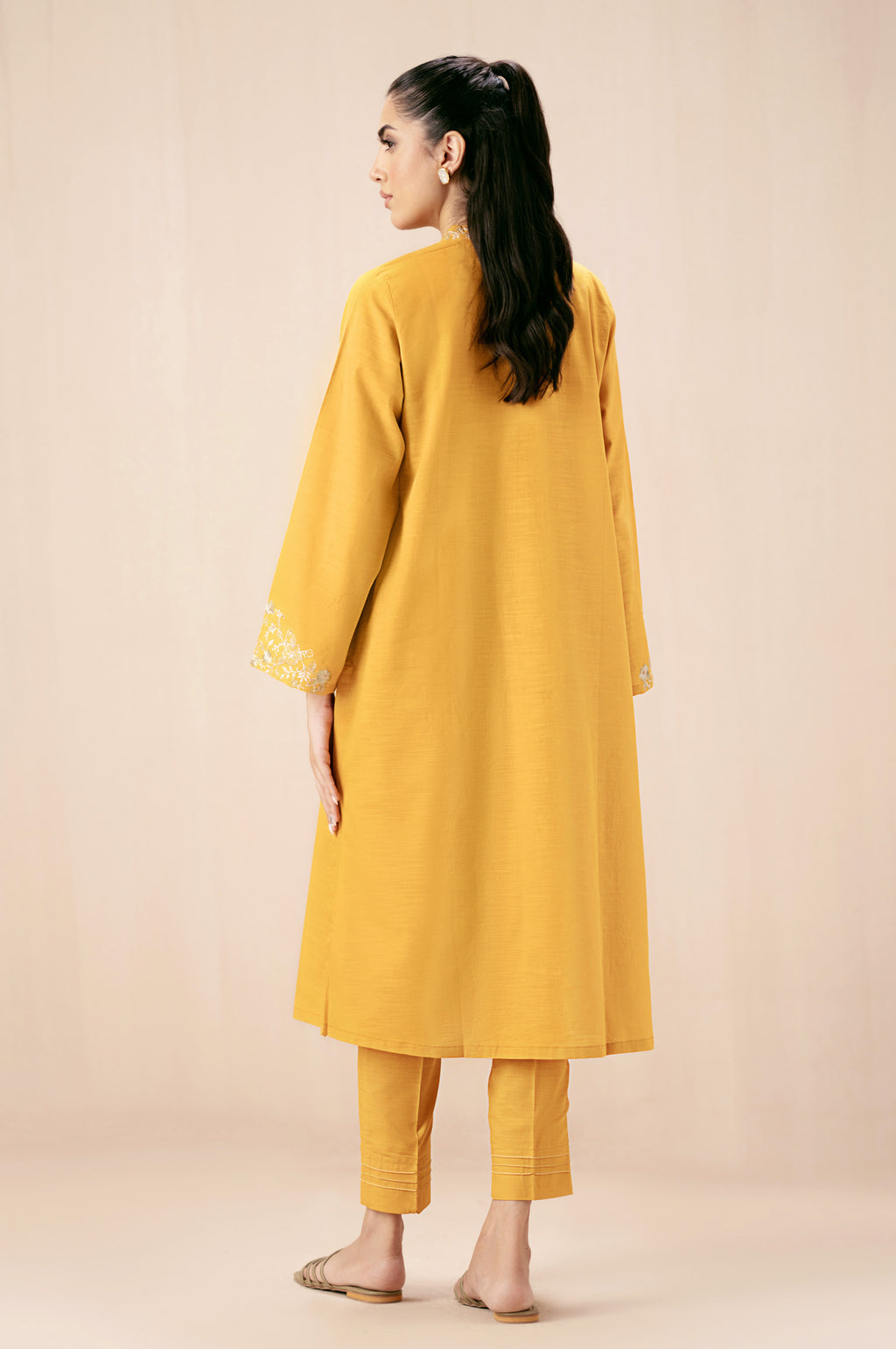 Stitched 2 Piece Embroidered Khaddar Suit