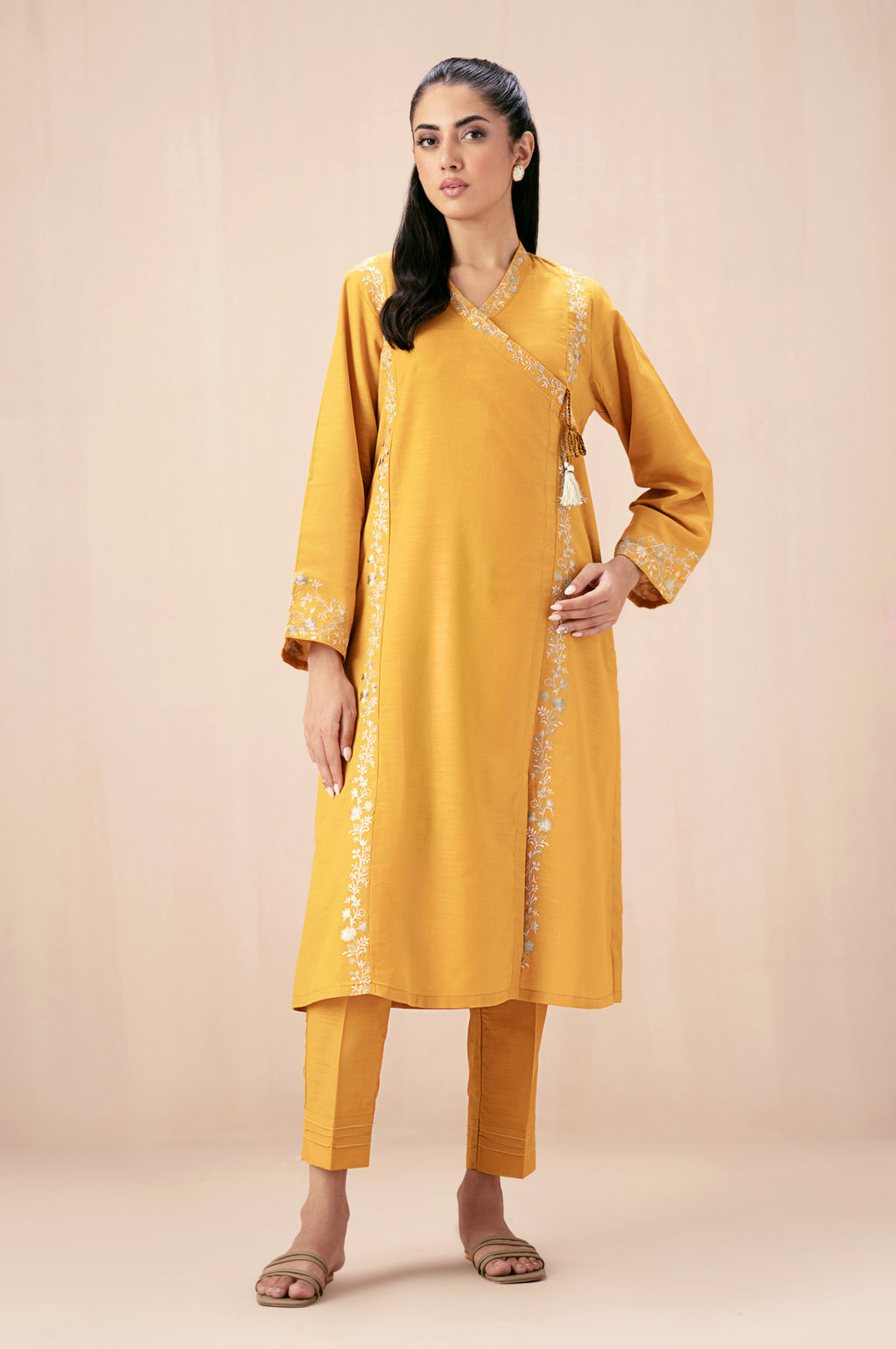 Stitched 2 Piece Embroidered Khaddar Suit