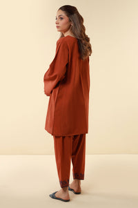 Stitched 2 Piece Embroidered Checkered Cotton