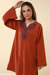 Stitched 2 Piece Embroidered Checkered Cotton