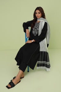Stitched 2 Piece Embroidered Satin Jacquard Suit