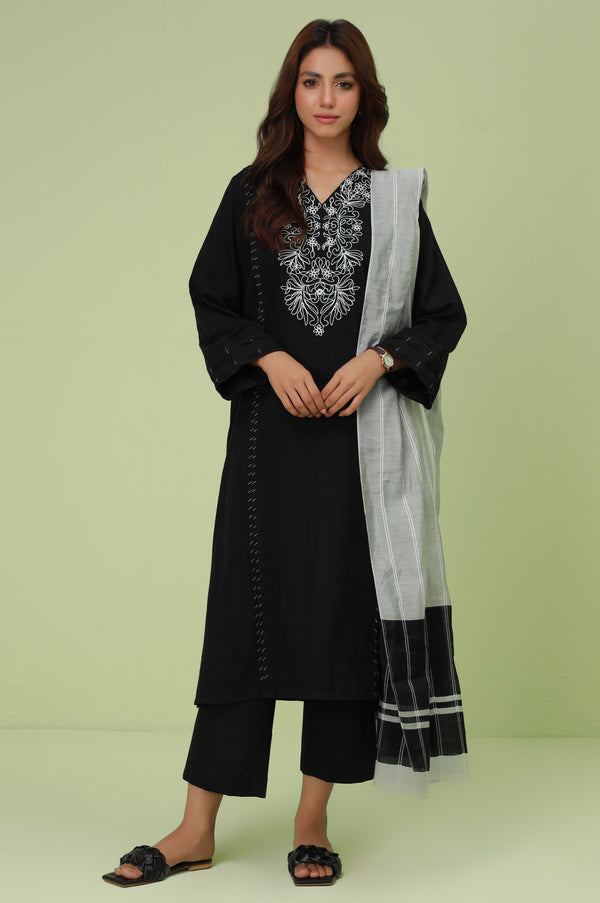 Stitched 2 Piece Embroidered Satin Jacquard Suit