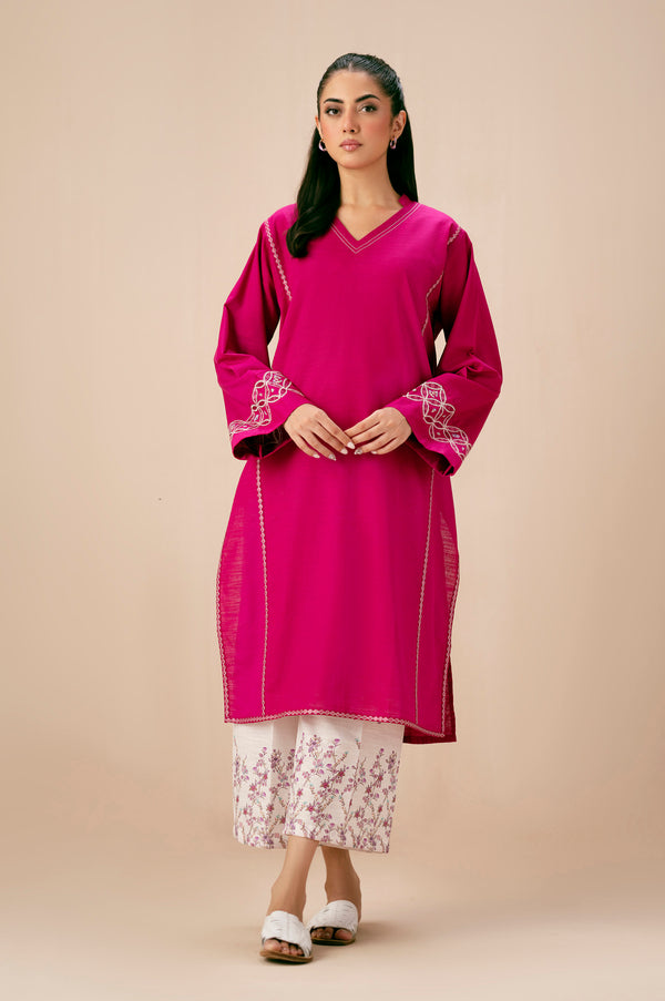 Stitched 2 Piece Embroidered Khaddar Suit