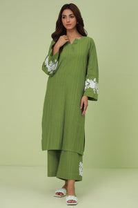 Stitched 2 Piece Embroidered Self-Jacquard Suit