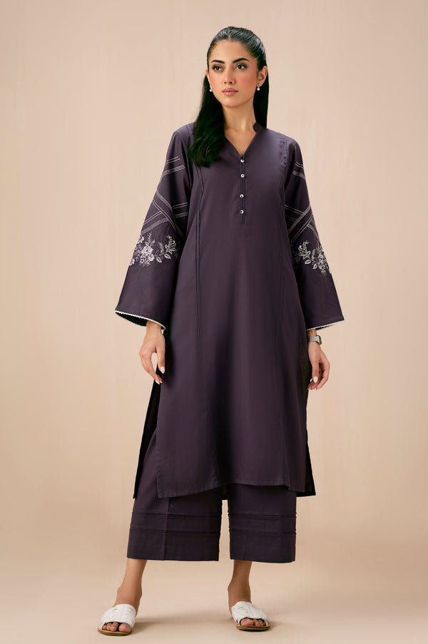 Stitched 2 Piece Embroidered Cottel Suit