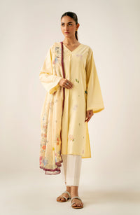 Stitched 2 Piece Embroidered Cambric Suit