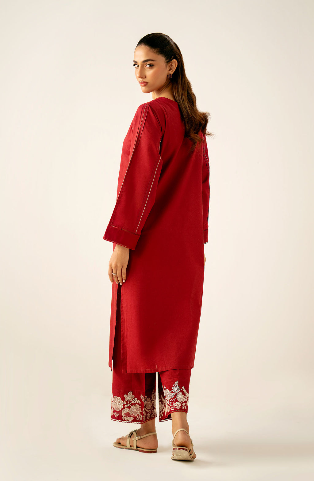 Stitched 2 Piece Stylized Cambric Suit