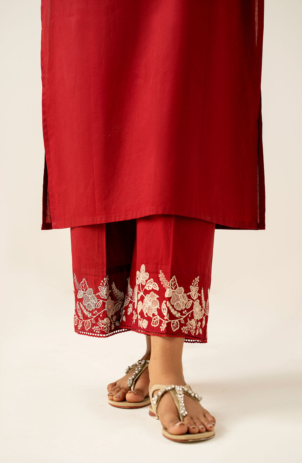 Stitched 2 Piece Stylized Cambric Suit