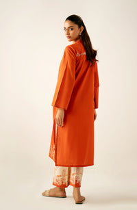 Stitched 2 Piece Dyed Embroidered Cambric Suit