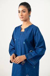 Stitched 2 Piece Embroidered Self Jacquard Suit