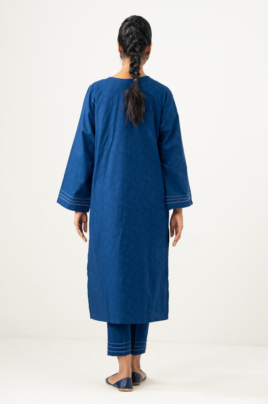 Stitched 2 Piece Embroidered Self Jacquard Suit