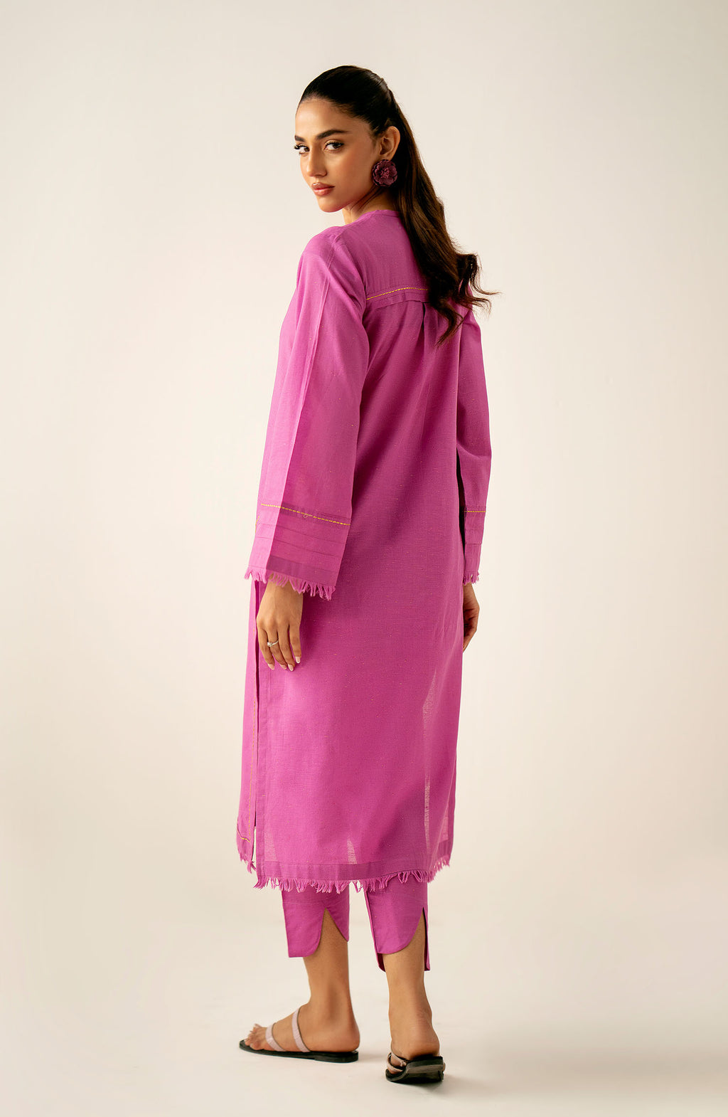 Stitched 2 Piece Embroidered Textured Neps Suit