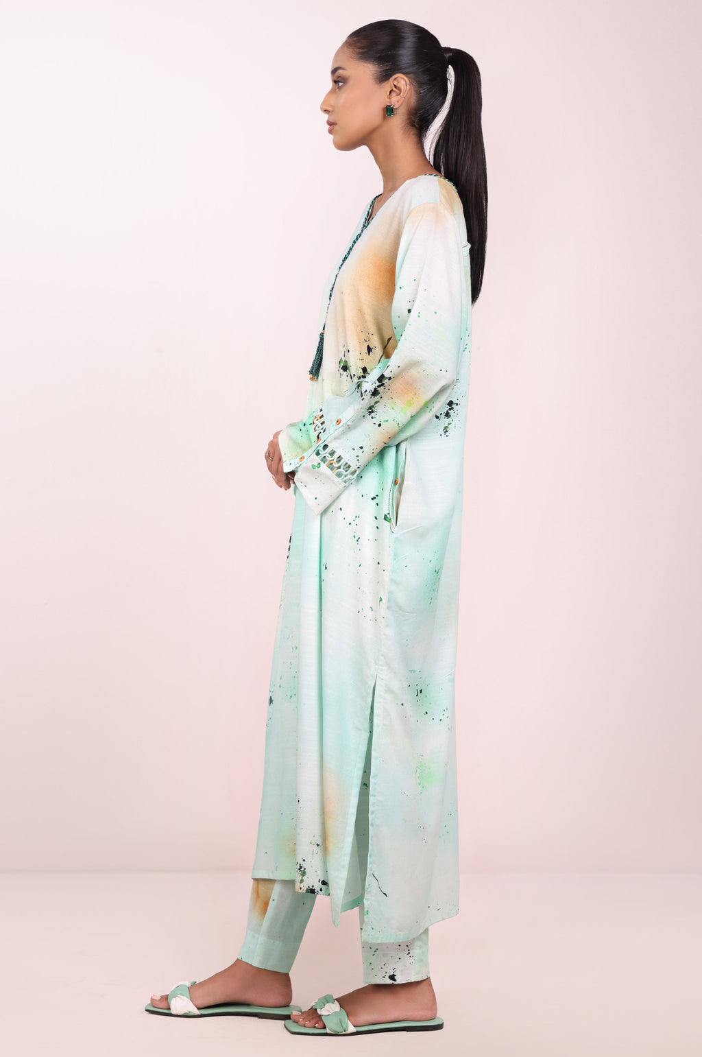 Stitched 2 Piece Stylized Dull Raw Silk Suit