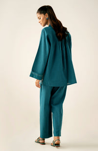 Stitched 2 Piece Embroidered Cotton Crinkle Co-Ord Set