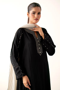 Stitched 2 Piece Embroidered Both Side Slub Shirt With Jacquard Dupatta