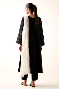 Stitched 2 Piece Embroidered Both Side Slub Shirt With Jacquard Dupatta