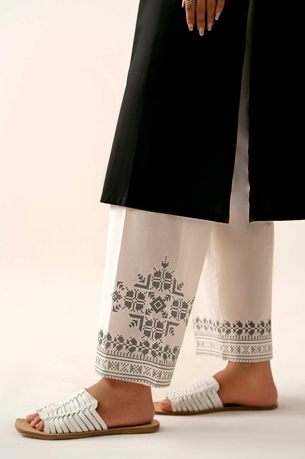 Stitched 2 Piece Embroidered Cambric Suit