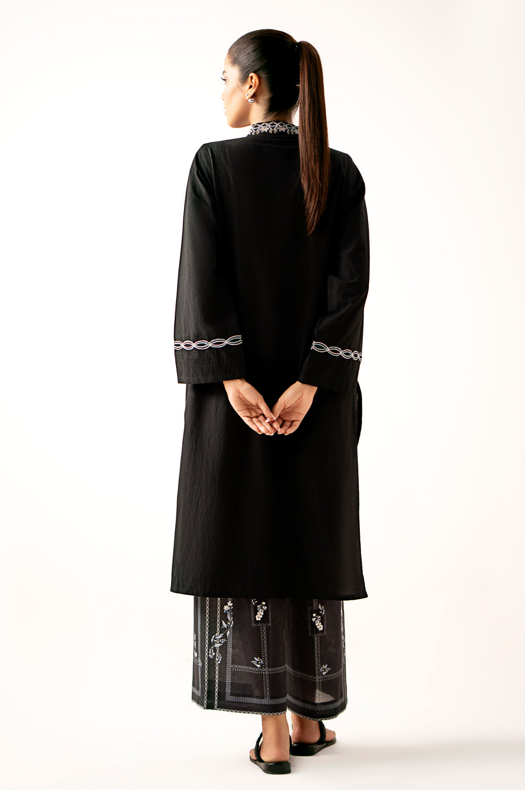 Stitched 2 Piece Embroidered Cambric Suit