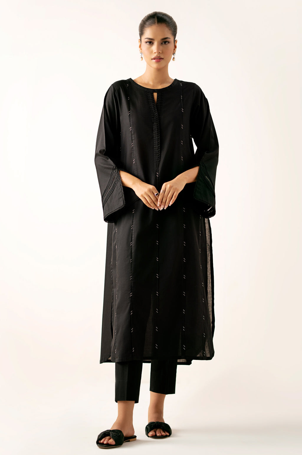 Stitched 2 Piece Stylized Cambric Suit