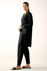 Stitched 2 Piece Embroidered Small Checks Suit