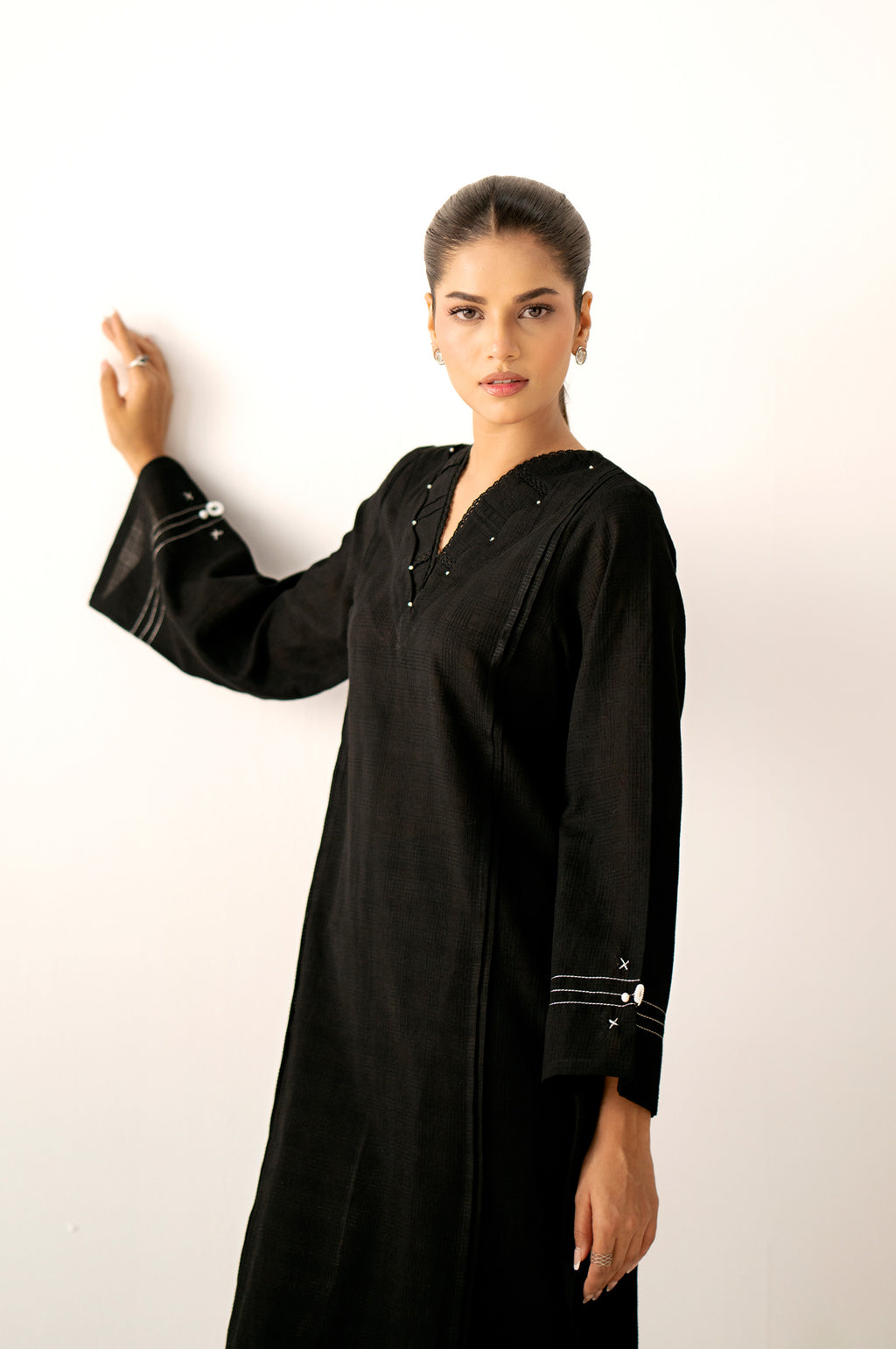 Stitched 2 Piece Stylized Cambric Suit