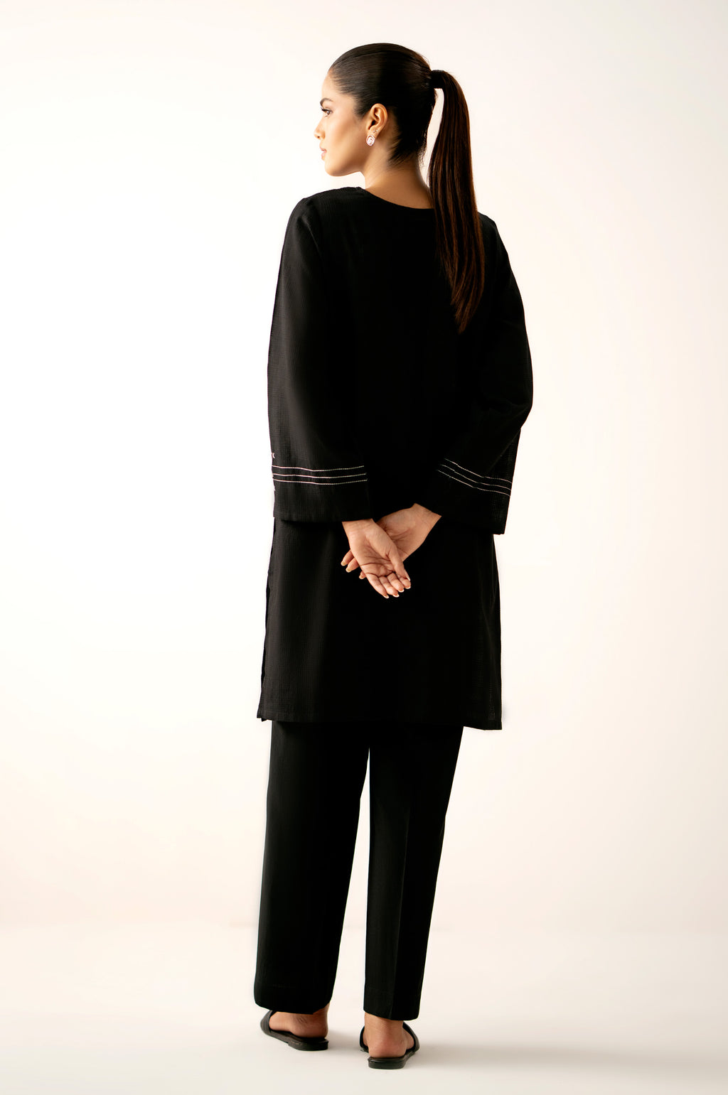 Stitched 2 Piece Stylized Cambric Suit