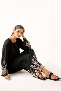 Stitched 2 Piece Embroidered Cambric Suit