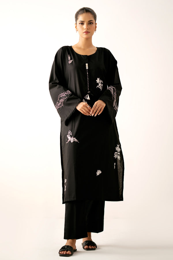 Stitched 2 Piece Embroidered Cambric Suit