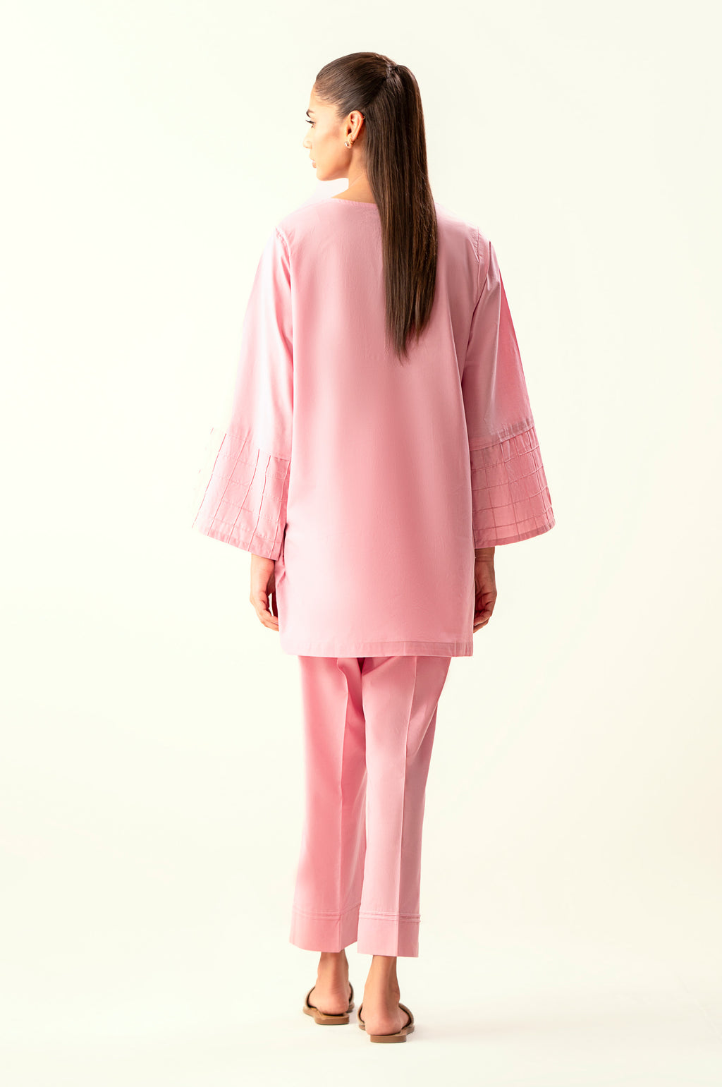 Stitched 2 Piece Embroidered Cambric Suit