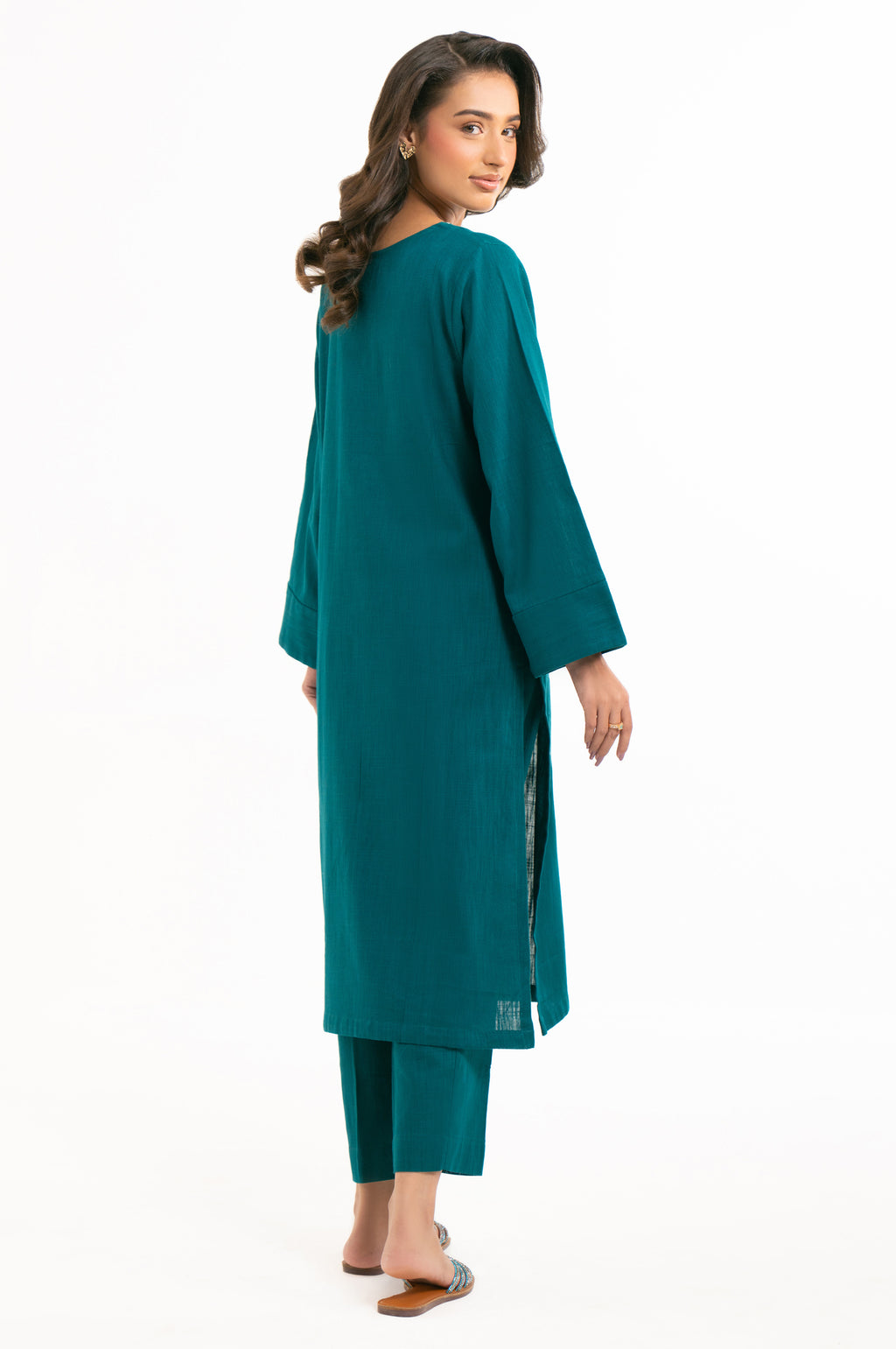 STITCHED EMBROIDERED SHIRT BOTTOM
