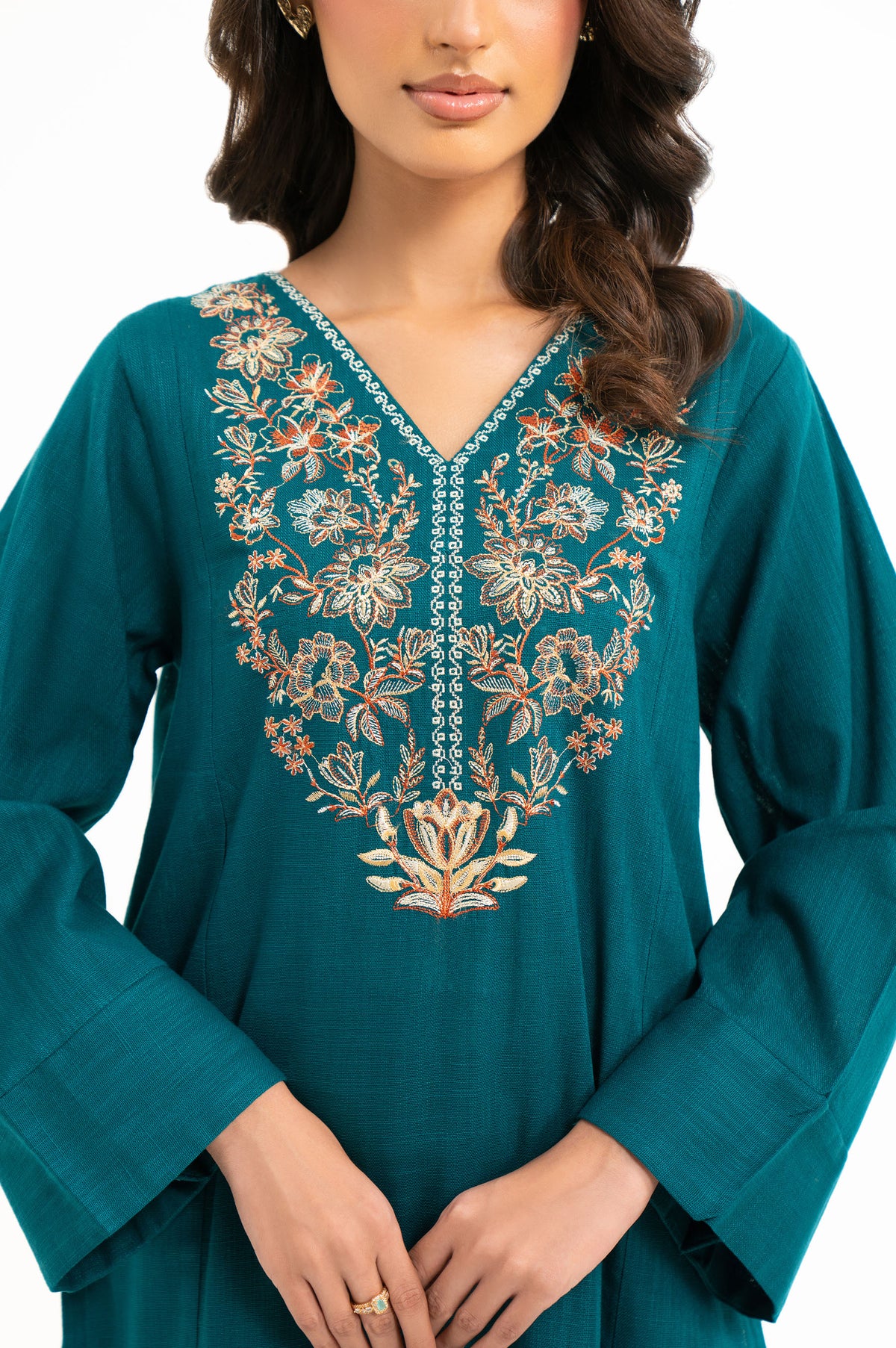 EMBROIDERED THAI KHADDAR STITCHED 2 PIECE SUIT