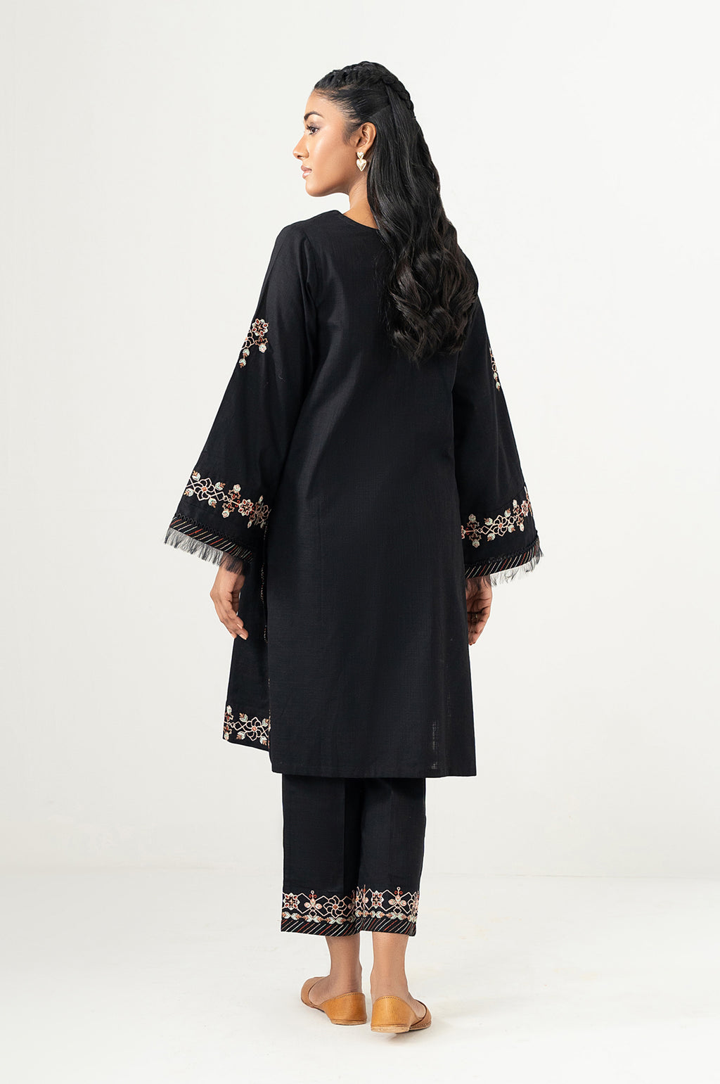 Stitched 2 Piece Embroidered Both Side Slub Suit