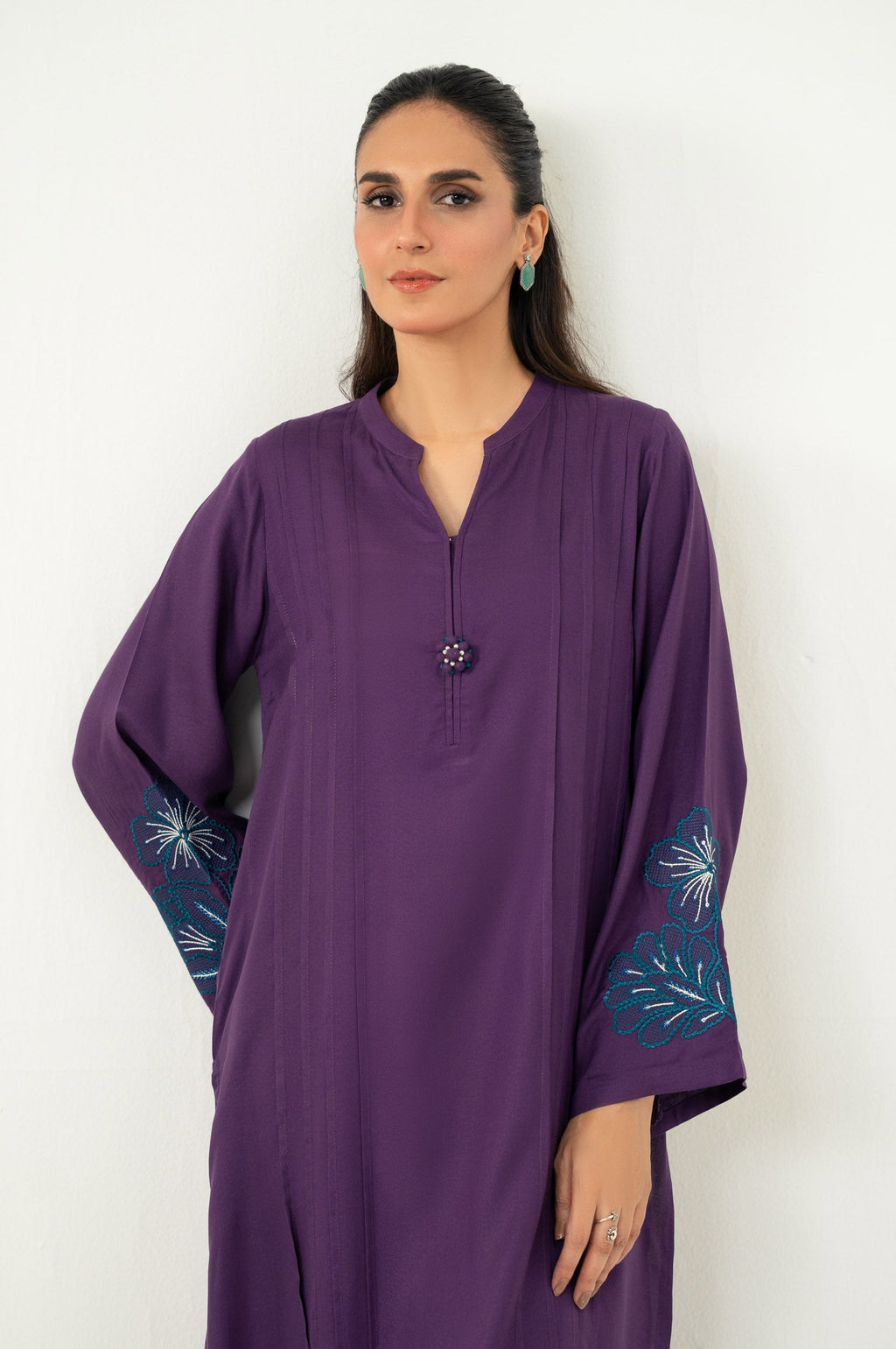 STITCHED EMBROIDERED SHIRT BOTTOM (FACTORY E-OUTLET)
