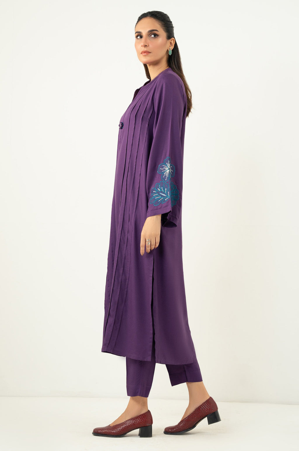 STITCHED EMBROIDERED SHIRT BOTTOM (FACTORY E-OUTLET)