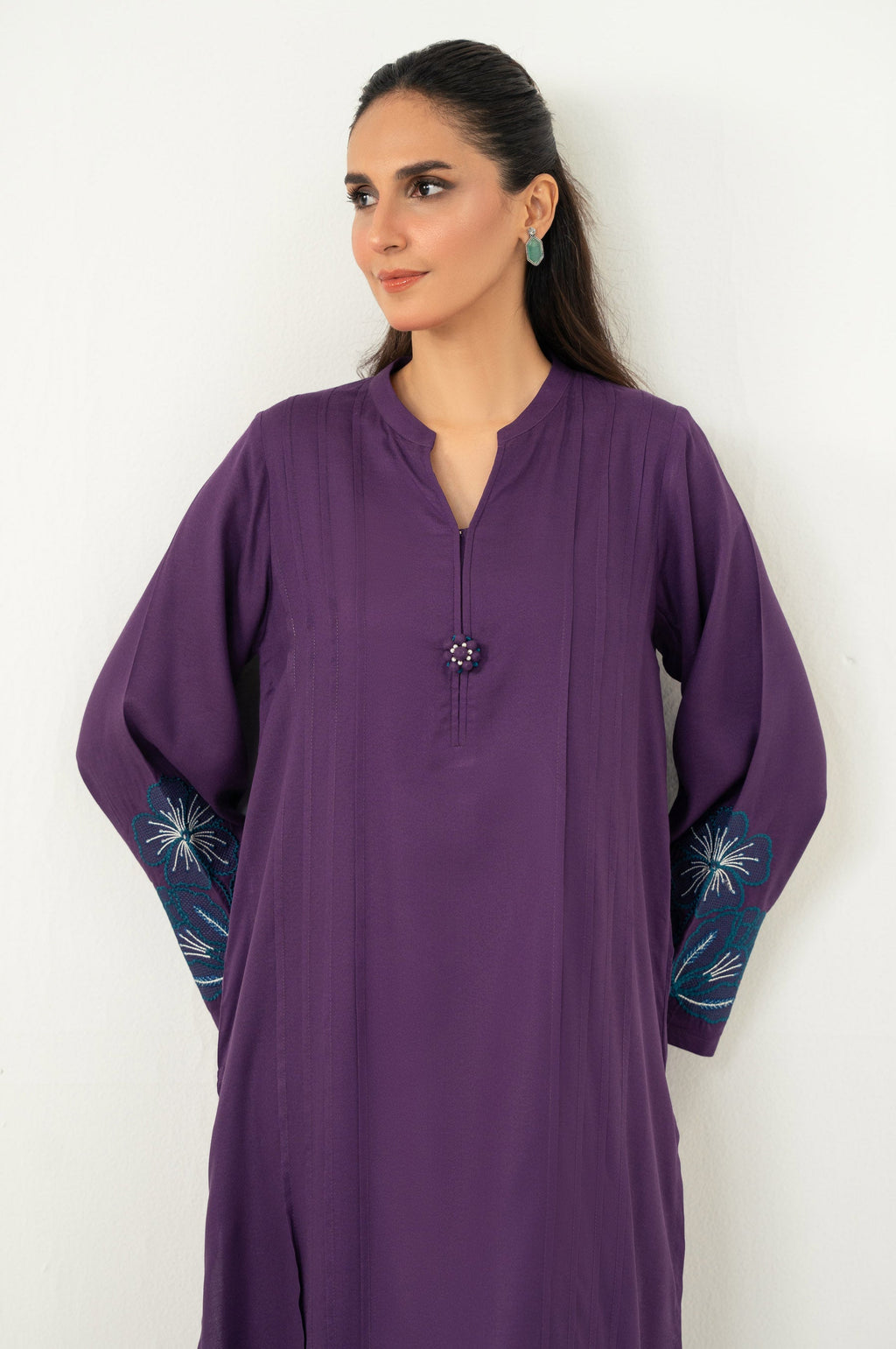 STITCHED EMBROIDERED SHIRT BOTTOM (FACTORY E-OUTLET)
