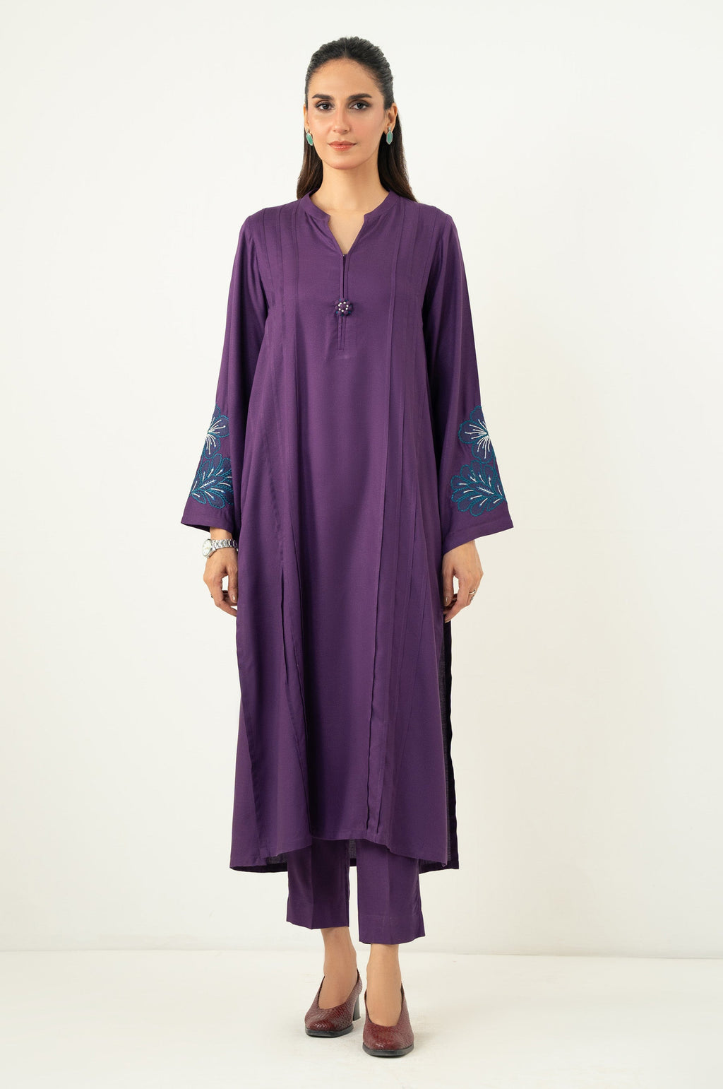 STITCHED EMBROIDERED SHIRT BOTTOM (FACTORY E-OUTLET)