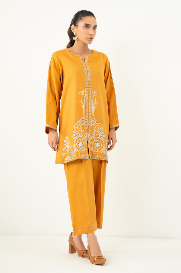 Stitched 2 Piece Embroidered Khaddar Suit