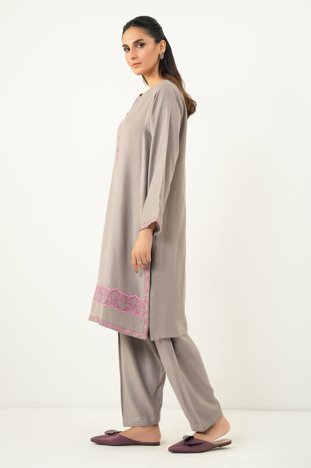 EMBROIDERED SHIRT BOTTOM SUIT