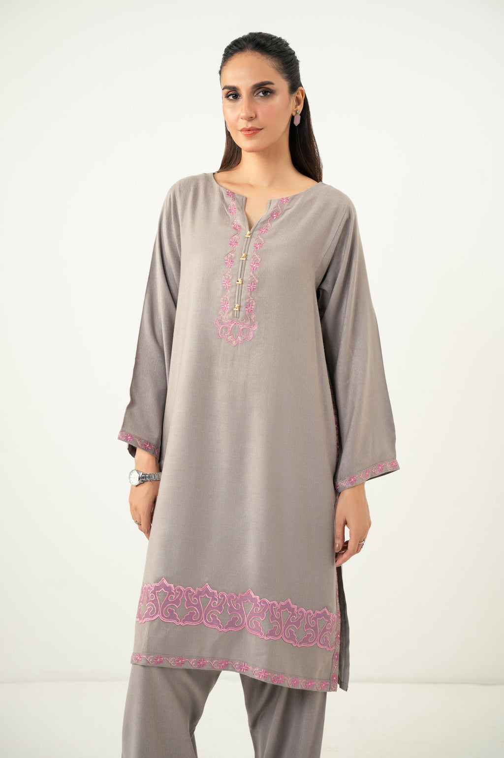 EMBROIDERED SHIRT BOTTOM SUIT
