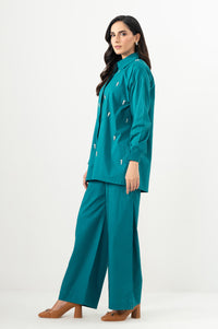 Stitched 2 Piece Embellished Cotton Lycra Suit