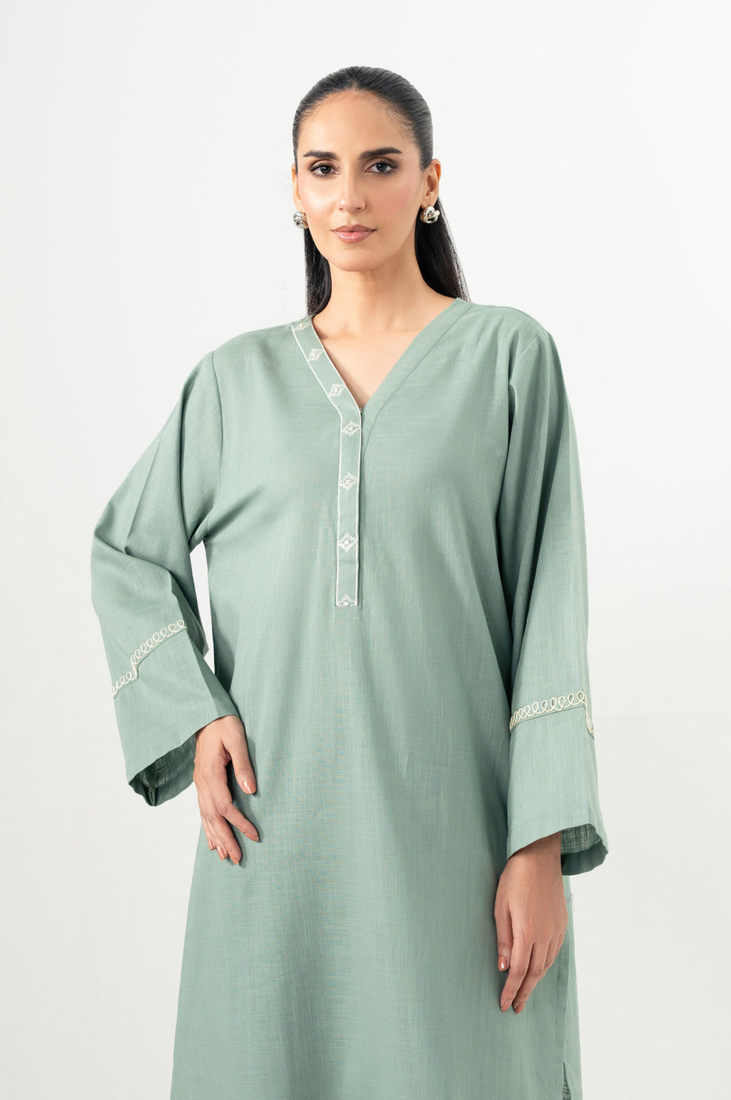Stitched 2 Piece Embroidered Cross Hatch Suit