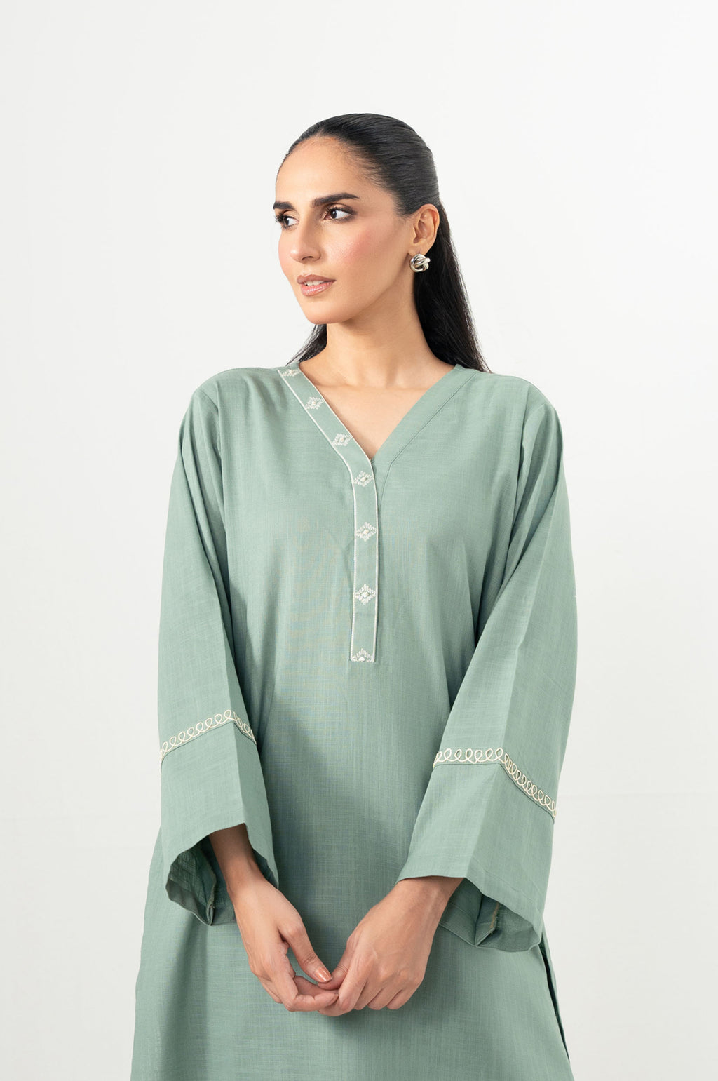 Stitched 2 Piece Embroidered Cross Hatch Suit