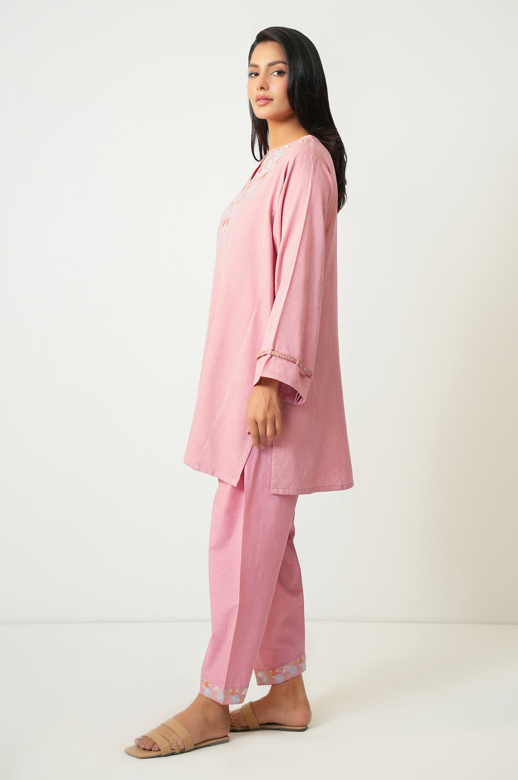EMBROIDERED SATIN JACQUARD SHIRT