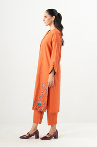 Stitched 2 Piece Embroidered Slub Suit
